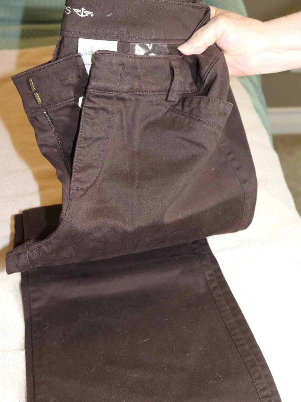 Women's Dockers dark brown dress pants. Size 10. New.
